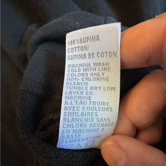 James Perse‎ Dress Women’s Large (3) Black Supima Cotton Sweatshirt Sheath Dress - Picture 8 of 10